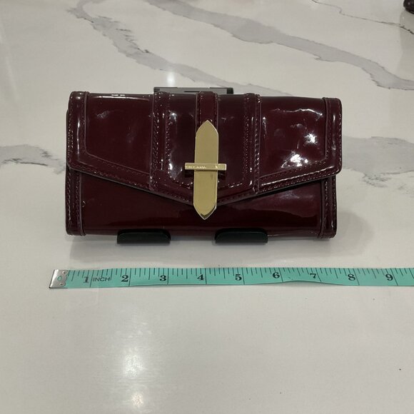 Nine West - Burgundy Patent Leather Wallet - Picture 4 of 5